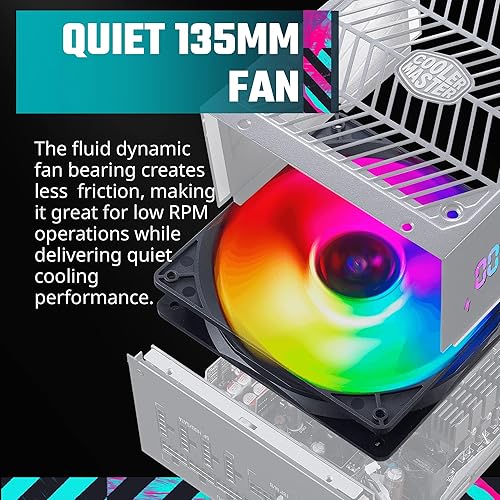 Miniatura 8 de Cooler Master XG750 Plus Platinum ARGB totalmente modular, 750W, panel de visualización de información incorporado, ventilador silencioso ARGB 5.315