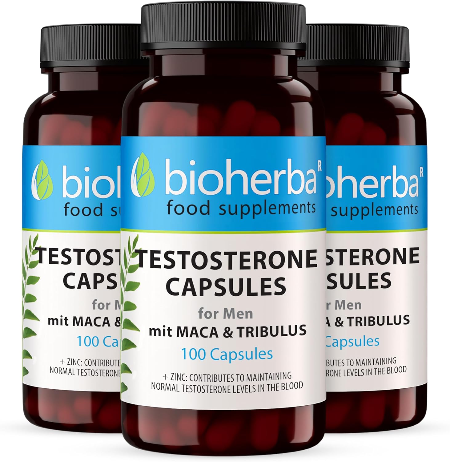 Men’s Vitality Complex – 300 Capsules by BIOHERBA | with Maca, Tribulus & Ginseng for Energy, Muscle Function & Hormonal Balance