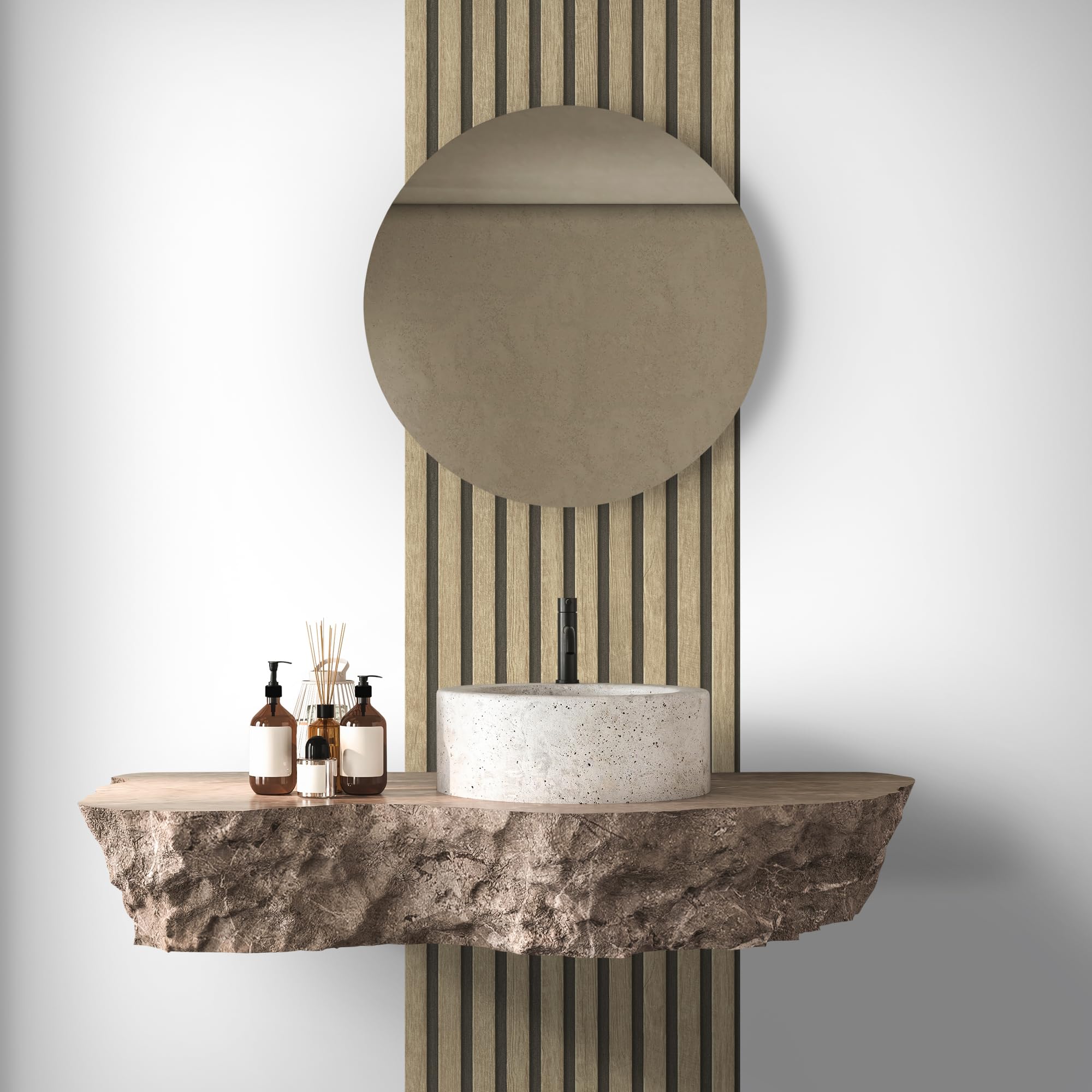 A.S. Creation Self-Adhesive Wooden Wallpaper, Wooden Panels, Scandinavian Beige Brown, 3D Wallpaper Wood Look, 0.52 x 2.5 m, Made in Germany