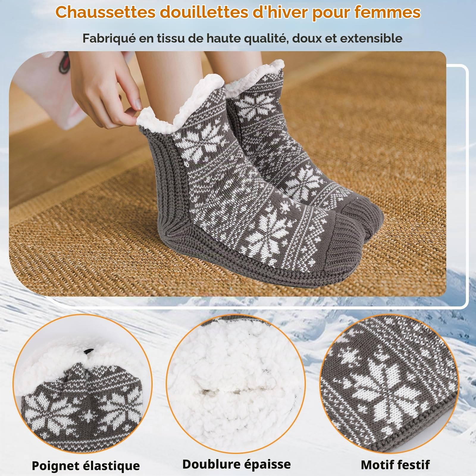 Coikes Chauffe-Pieds Électriques Chauffe-Pieds Électrique Doux Chaussettes Chauffantes 3 Températures Réglables Électriques USB Charge Pieds Chauffe Pied Chaussettes Chauffées