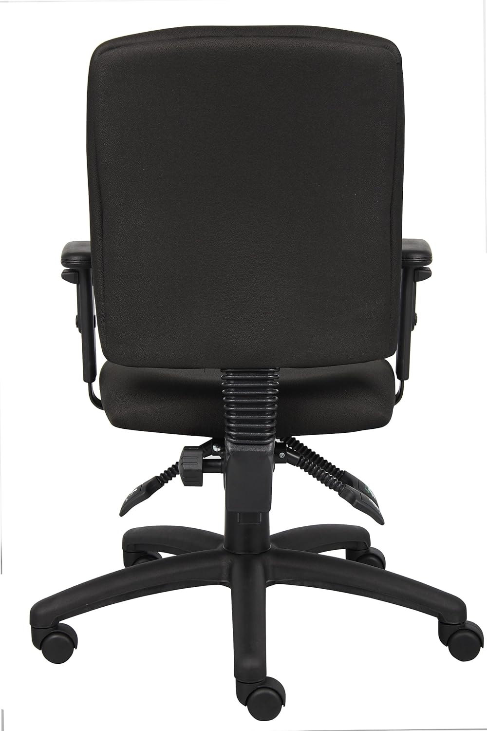 Boss Office Products Multi-Function Fabric Task Chair with Adjustable Arms in Black (B3036-BK)