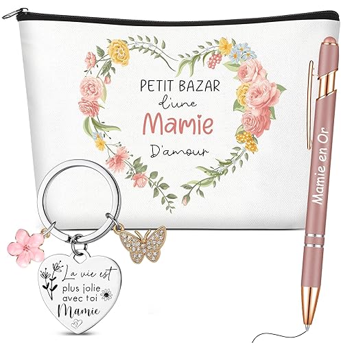 Hestya Ensemble de 3 Pcs Cadeau pour Mamie Pochette Mamie