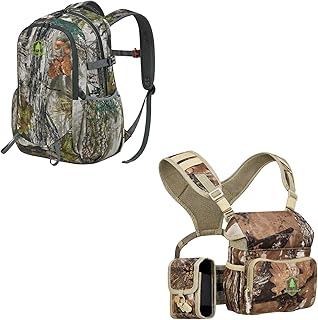 30L Hunting Backpack + Quiet Binocular Harness Chest Pack - Wild Cedar