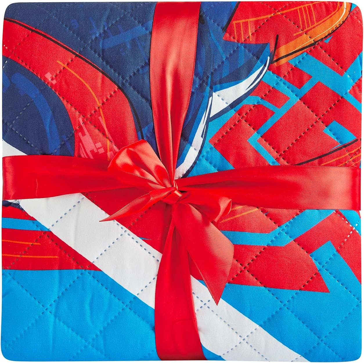 Miles Morales Bedspread Set for Kids - Bundle with Spiderman Quilted Bedspread for Twin Bed Plus Stickers, More | Spiderverse Twin Bedding for Boys