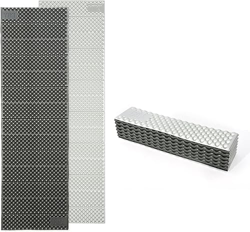 YIKI - Colchoneta de espuma de celda cerrada para campamento, 72.8 x 22 pulgadas, alfombrilla de dormir de espuma plegable ultraligera con capa