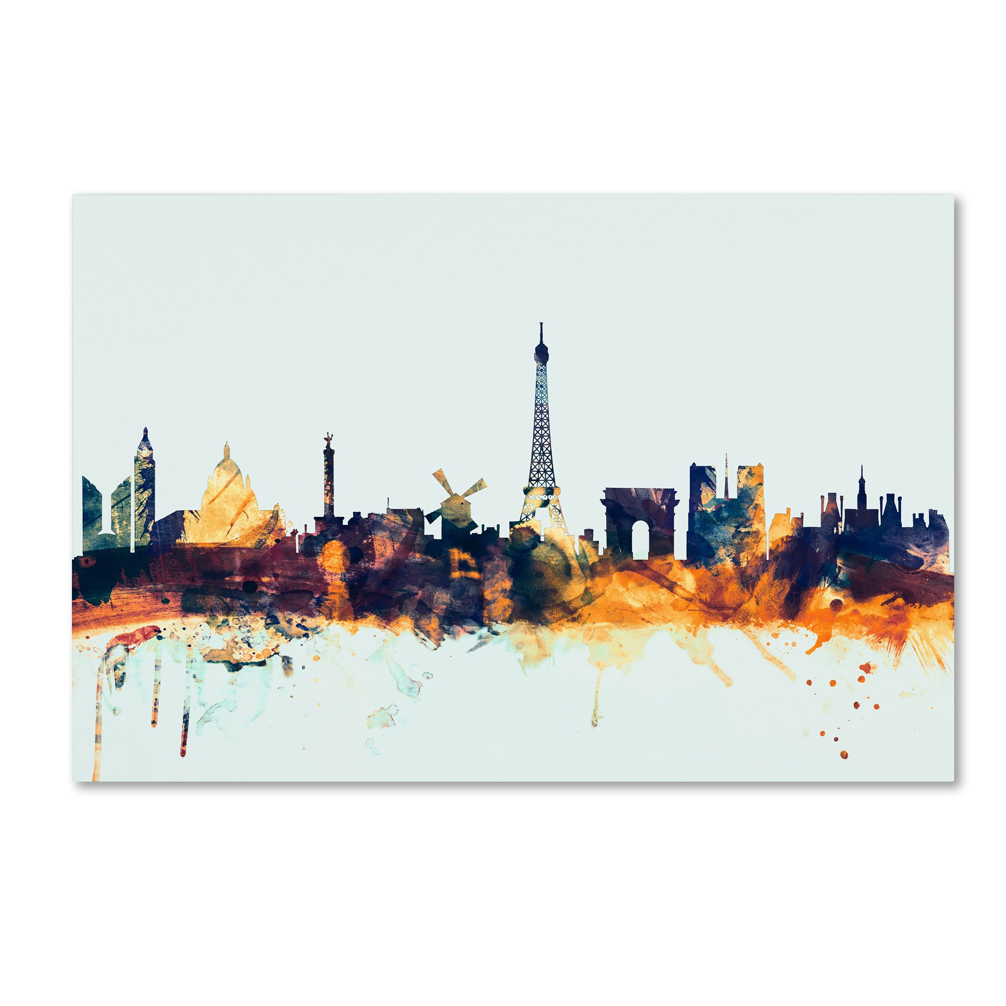 Amazon.com: Trademark Fine Art MT1119-C3047GG Paris France Skyline