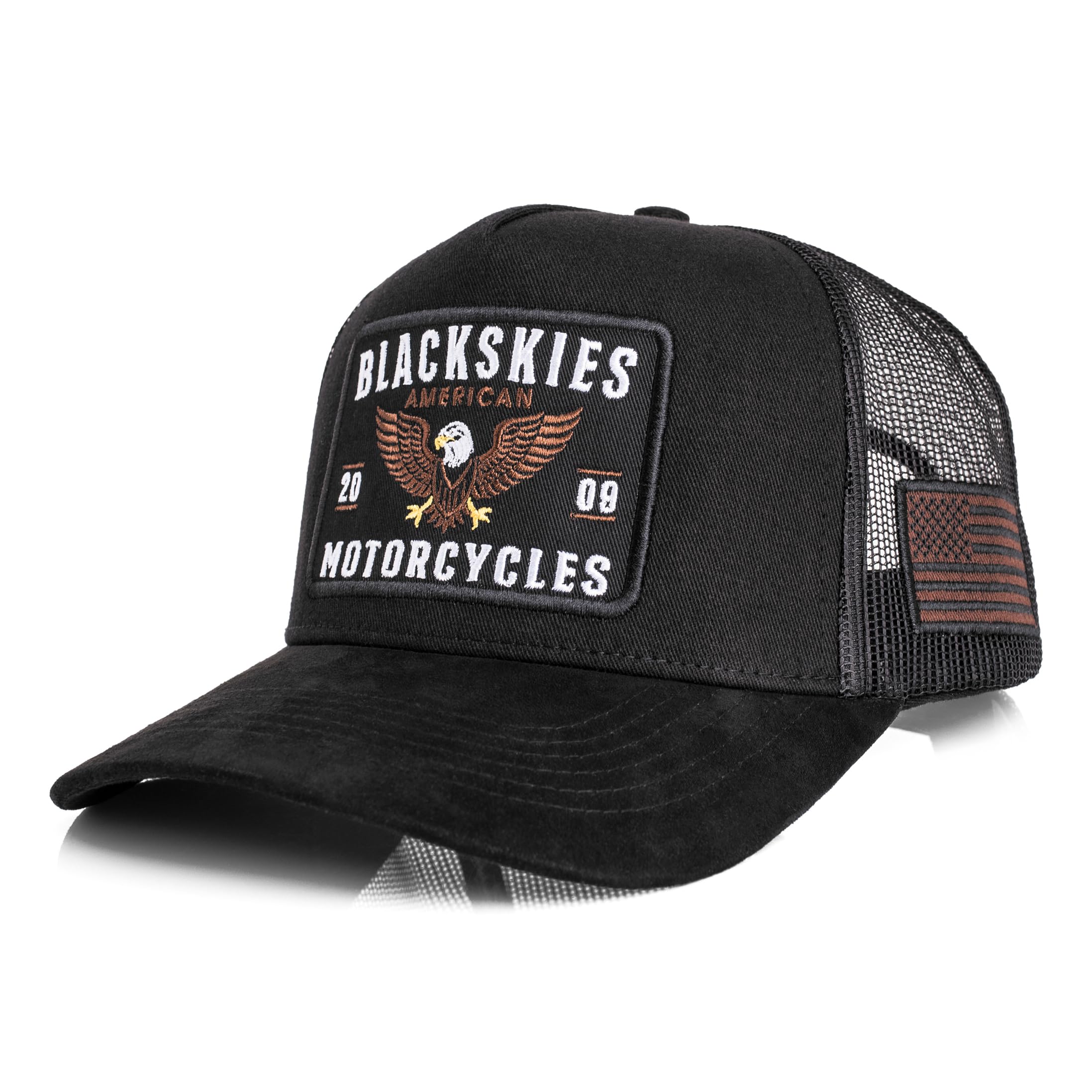 Blackskies® Trucker Baseball Cap Kollektion | Herren Damen Premium Snapback Schirm Mütze Kappe Basecap - Männer Frauen Unisex Streetwear Outdoor Sommer Freizeit