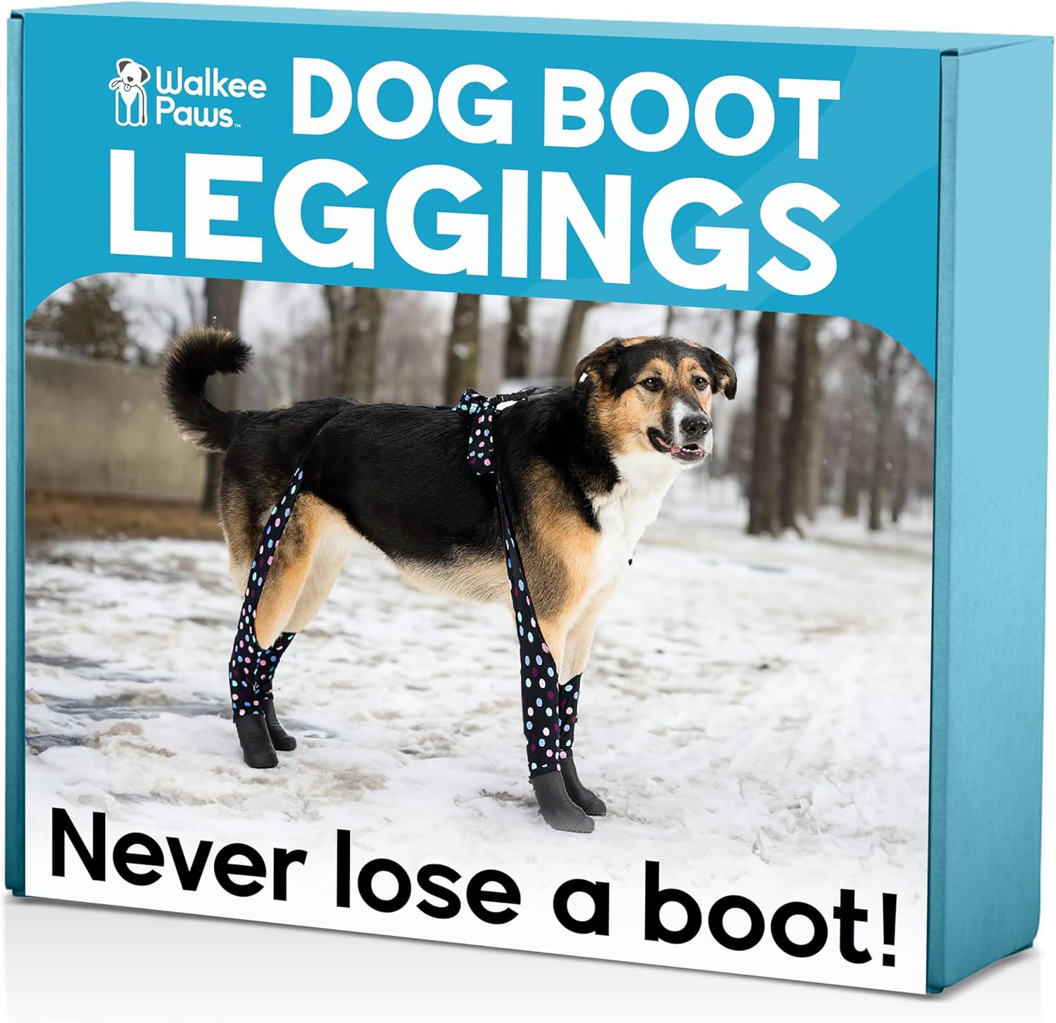 100% Waterproof Dog Boots Connected to Leggings so They Stay on. Easy-On Paw Protectors with an Adjustable fit. Snow & Rain, Anti-Slip Traction, Machine-Washable (Confetti, S/M)
