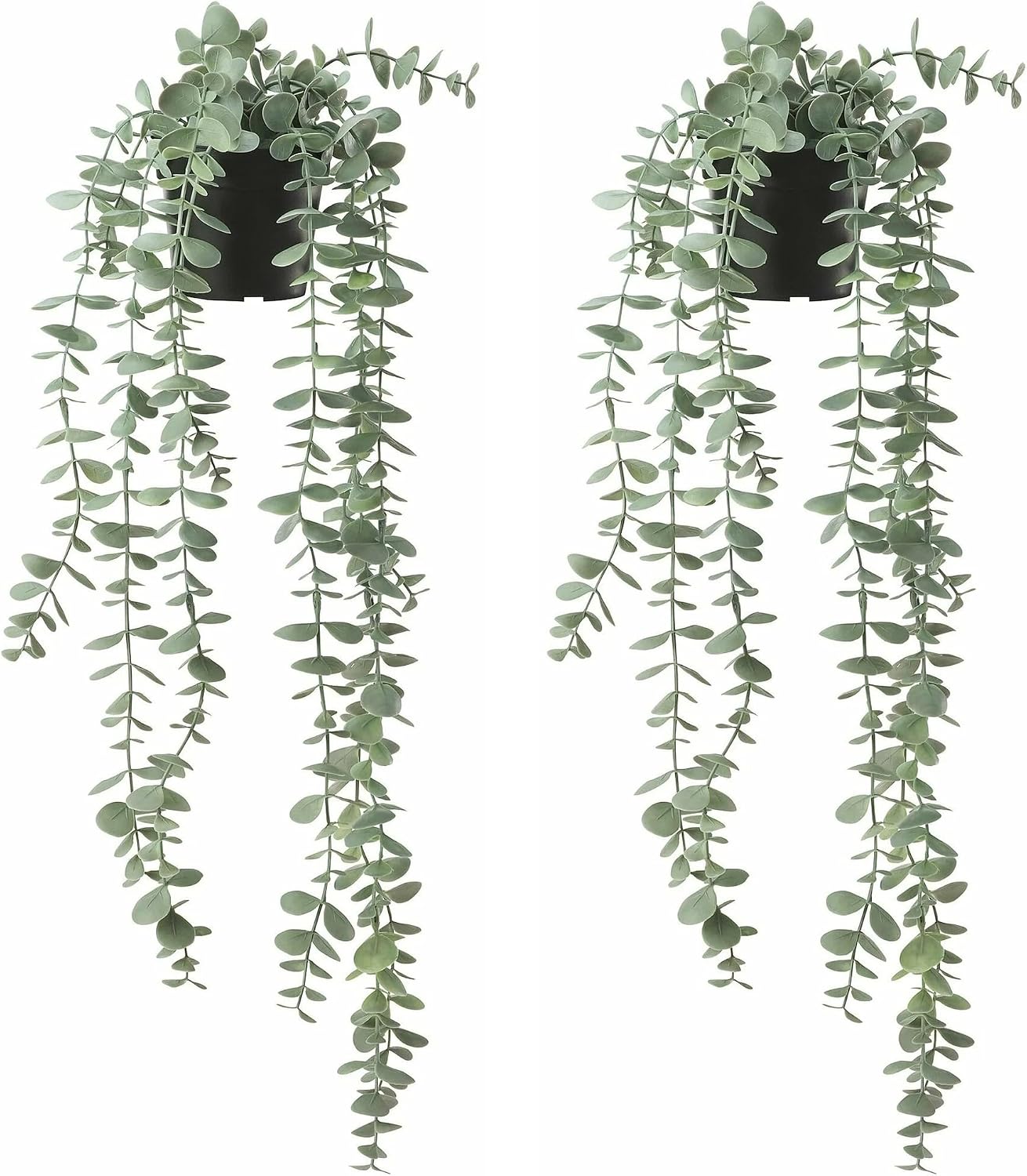 Fake Hanging Plants – 2 Pack Artificial Plants Indoor, Fake Ivy Vine & Pearl Str…