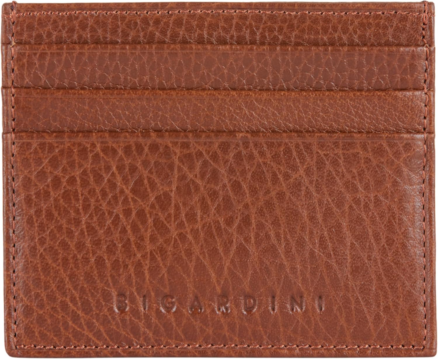 Bigardini Slim Minimalist Leather Card Wallet For Men & Women - RFID Blocking Leather Card Holder Wallets (Brown)