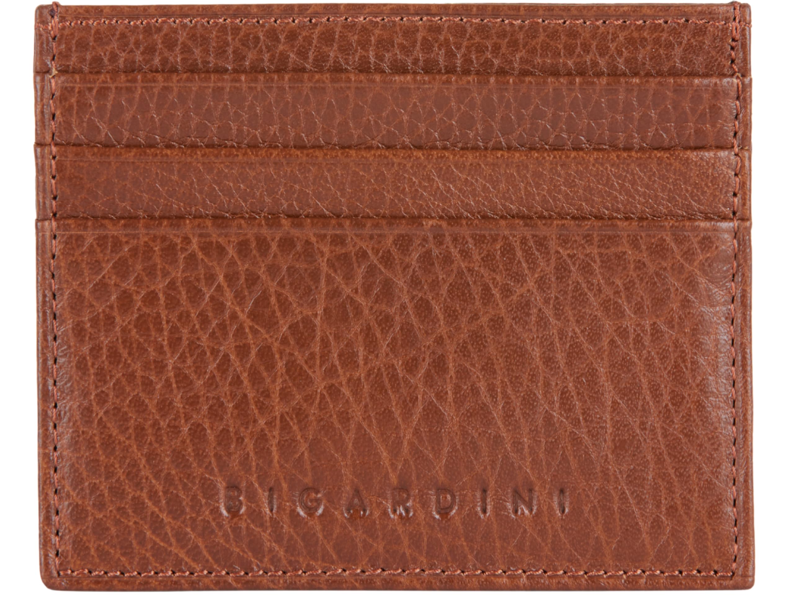 Bigardini Slim Minimalist Leather Card Wallet For Men & Women - RFID Blocking Leather Card Holder Wallets (Brown)