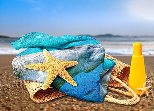 Miniatura 5 de Manatee - Toalla de playa de 30 x 60 pulgadas, microfibra sin arena, secado rápido, para adultos, adolescentes y niños (manatí)