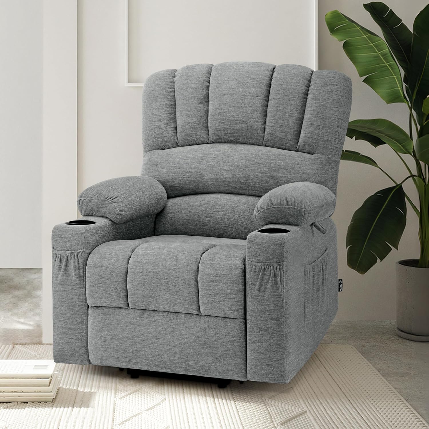 M MCombo Electric Lift Recliner Chair in a living room setting