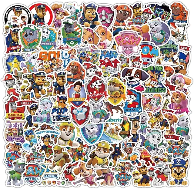 100 autocollants graffiti Pat Patrouille pour cahiers, bouteilles, vélos, voitures