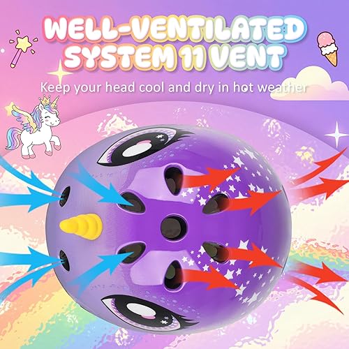 Miniatura 43 de Casco de bicicleta para niños pequeños, ajustable y multideportivo para niños y niñas, 2 tamaños