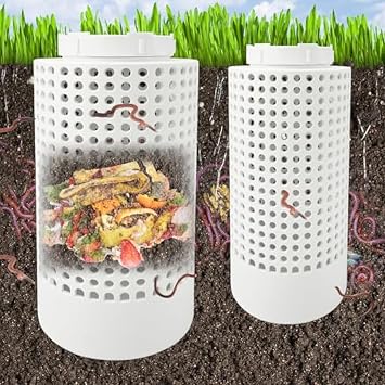 Worm Composting Bin | In Ground Worm Bed,Compost Container Moisture-control for Urban Farming Yard Waste Organic Gardening Soil Enrichment Sustainable Living