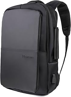شنطة ظهر للرجال والنساء تناسب لاب توب مقاس 17 بوصة من موتيفيا، مبطنة بثلاث مساحات رئيسية وحزام كتف مبطن بسعة كبيرة مع مساحة إضافية، أسود