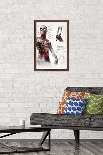 Vista 17 de Trends International Póster de pared de Marvel Spider-Man: No Way Home Versión premium sin marco,Versión enmarcada Barnwood,Versión con marco