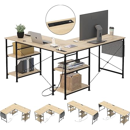 FATORRI L Shaped Computer Desk And Console Table For Living