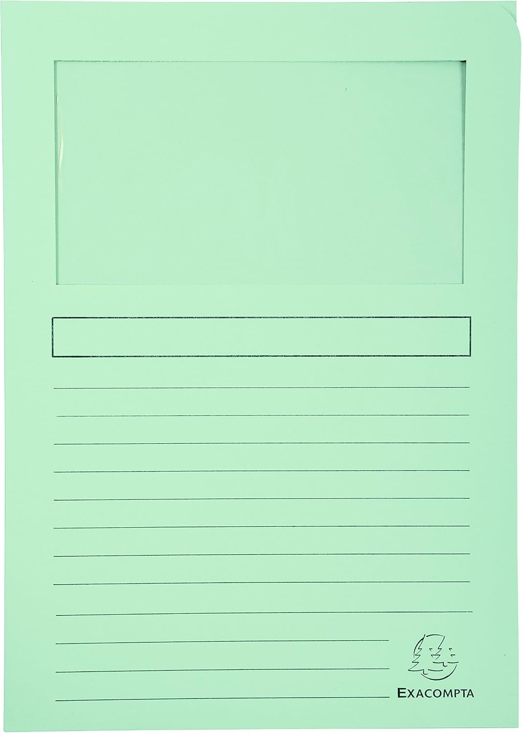 Exacompta - Ref 50450E - Super Window Folders - 220 x 310mm in Size, Suitable for Holding A4 Documents, 160gsm Card, Clear Document Viewing Window - Assorted Colours (Pack of 10)