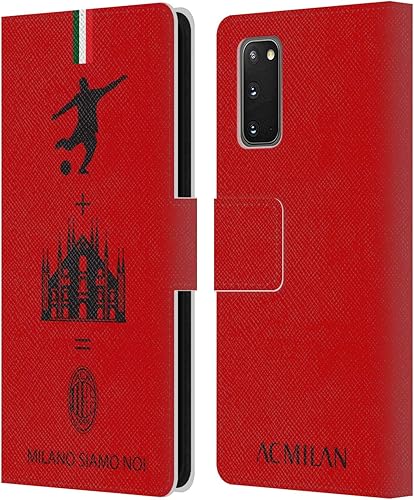 Vista 198 de Head Case Designs Funda de cuero con licencia oficial de AC Milan con diseño de camuflaje digital, compatible con Samsung Galaxy S22 Ultra 5G