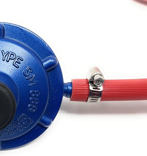 Miniatura 3 de 10 pies de propano, aire, agua, manguera con conexión de abrazadera para gas LP/LPG, aire, agua, parrilla, hoguera y calentador, baja presión