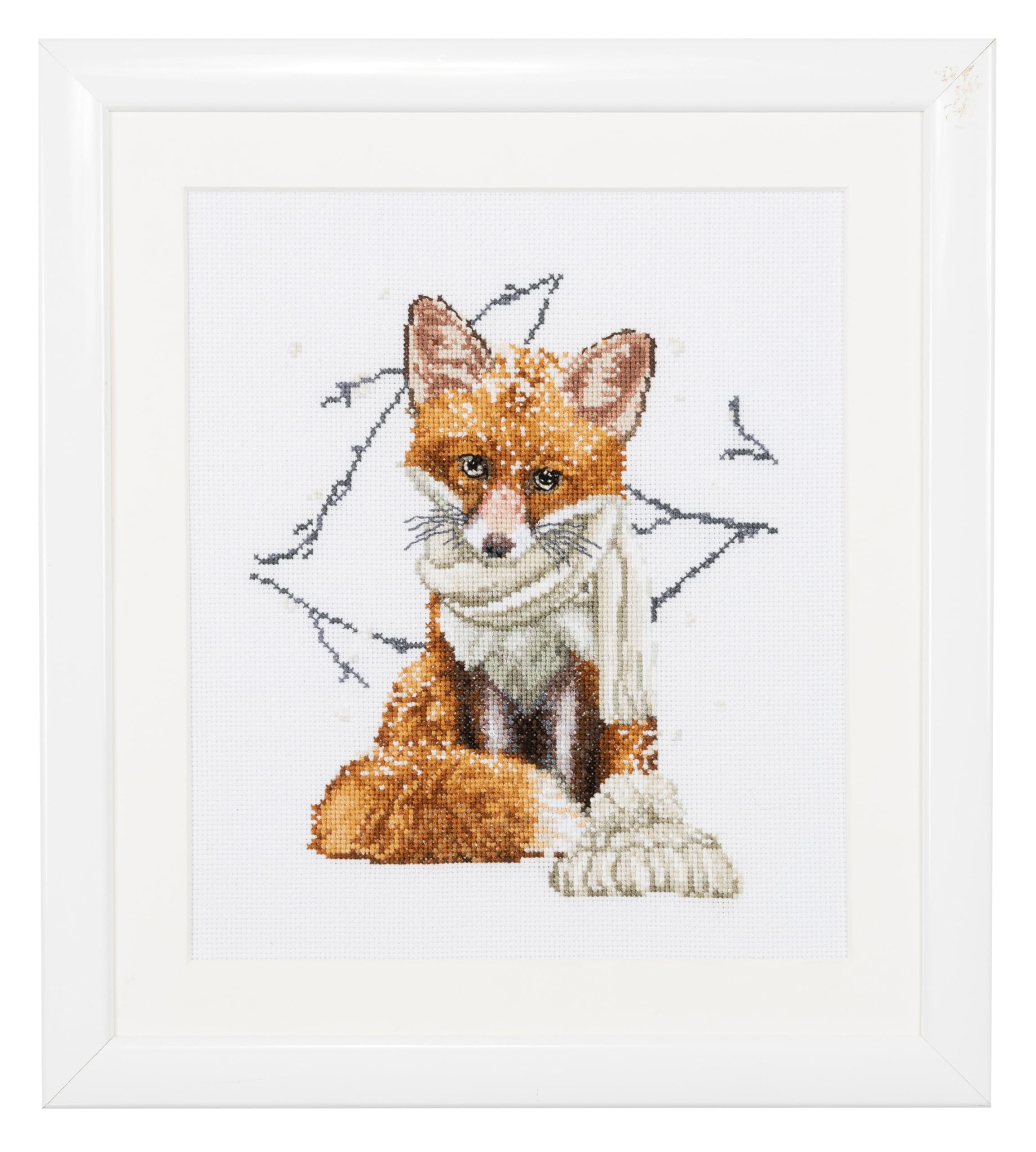 Broderie point de croix Hey There Foxy Lady Thea Gouverneur pour salon cosy