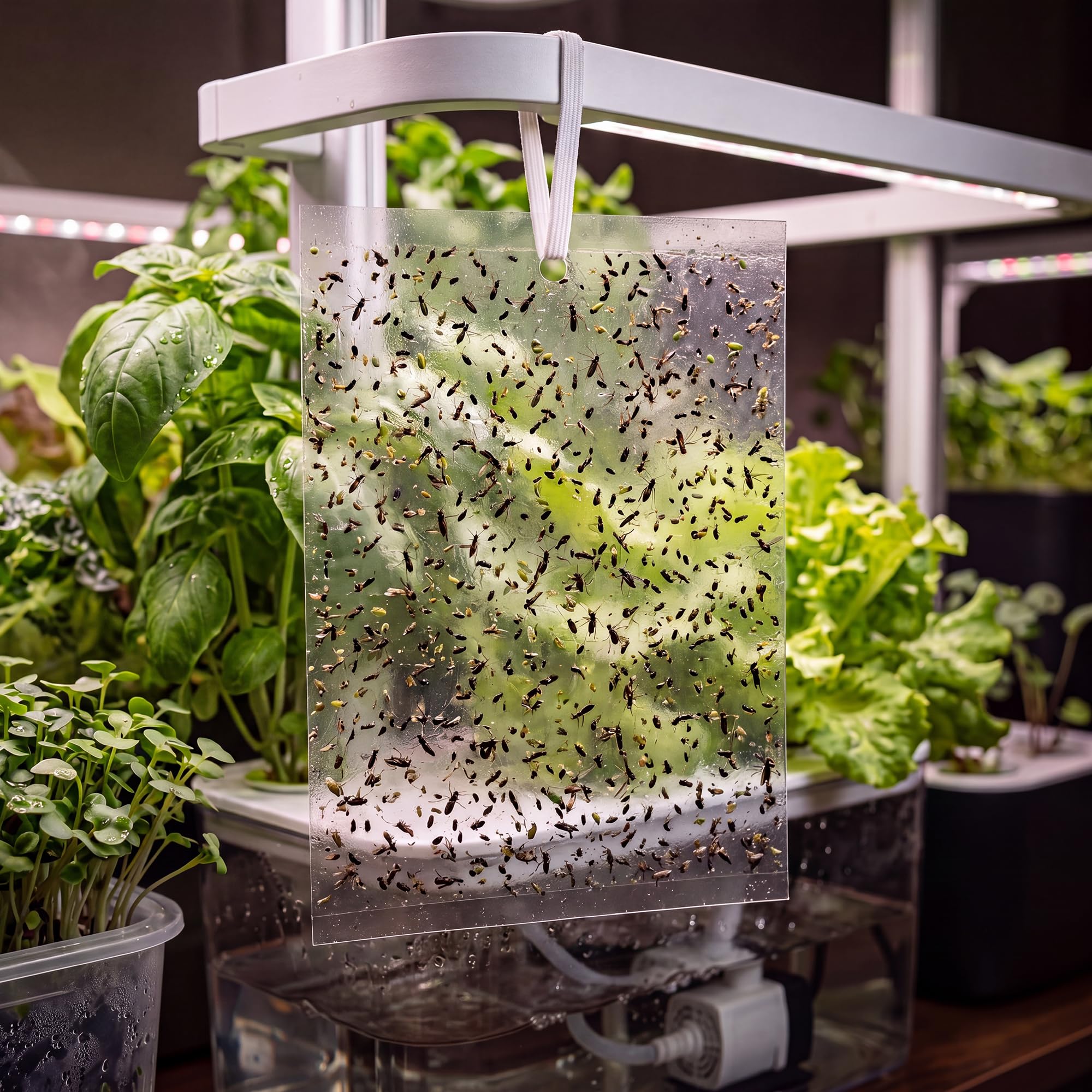 100 Stück Gnat Sticky Traps für Pflanzen, transparent, doppelseitig, für drinnen und draußen, Schädlingsbekämpfung für Trauermücken, Fruchtfliegen, Weiße Fliegen, Blattläuse und Minenarbeiter