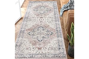 Pink Runner Rug 2x6 Vintage Area Rug Hallway Indoor Washable Living Room...