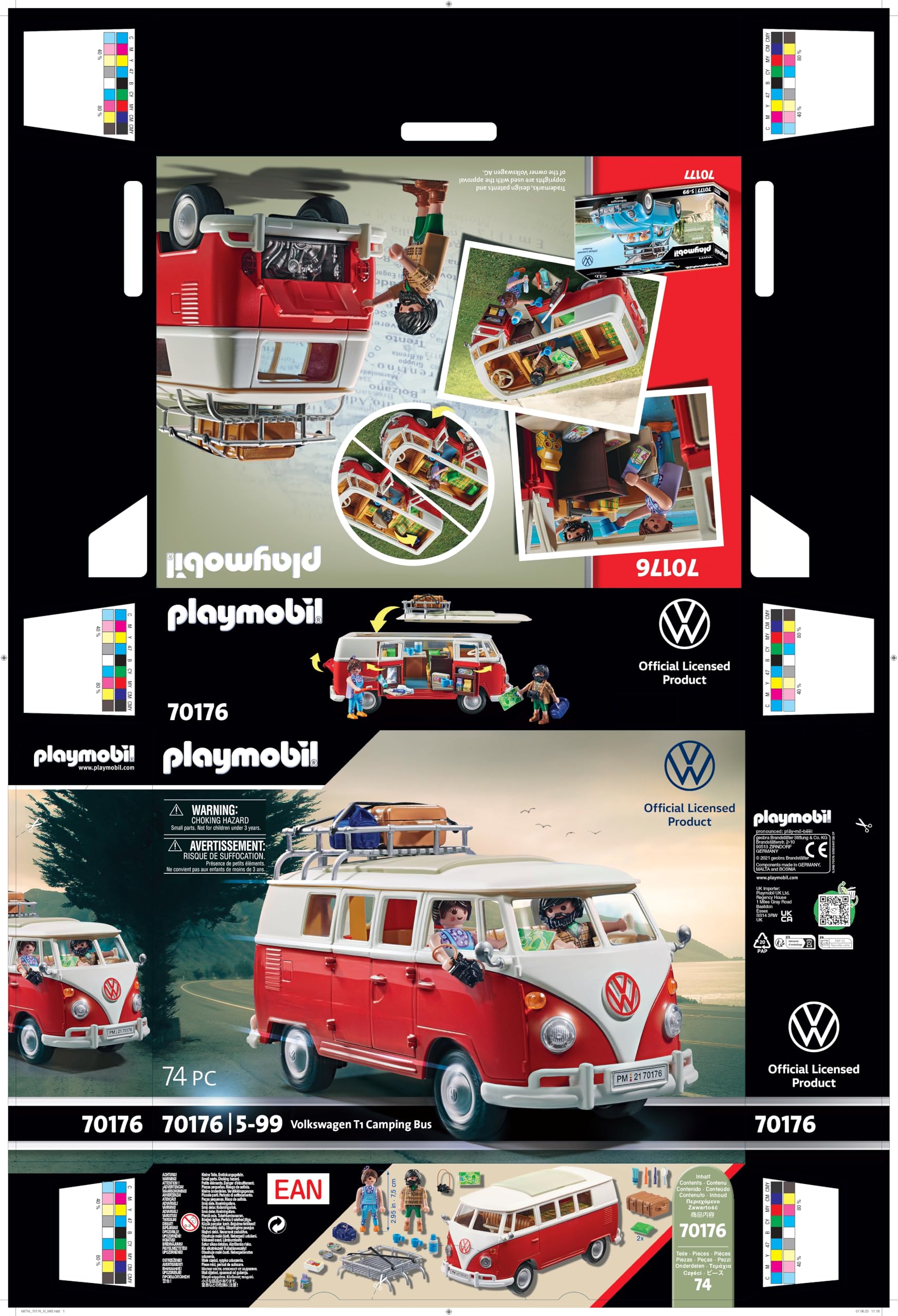 PLAYMOBIL | Volkswagen | T1 Camping Bus |Sammelauto | Für Kinder und Erwachsene | 70176