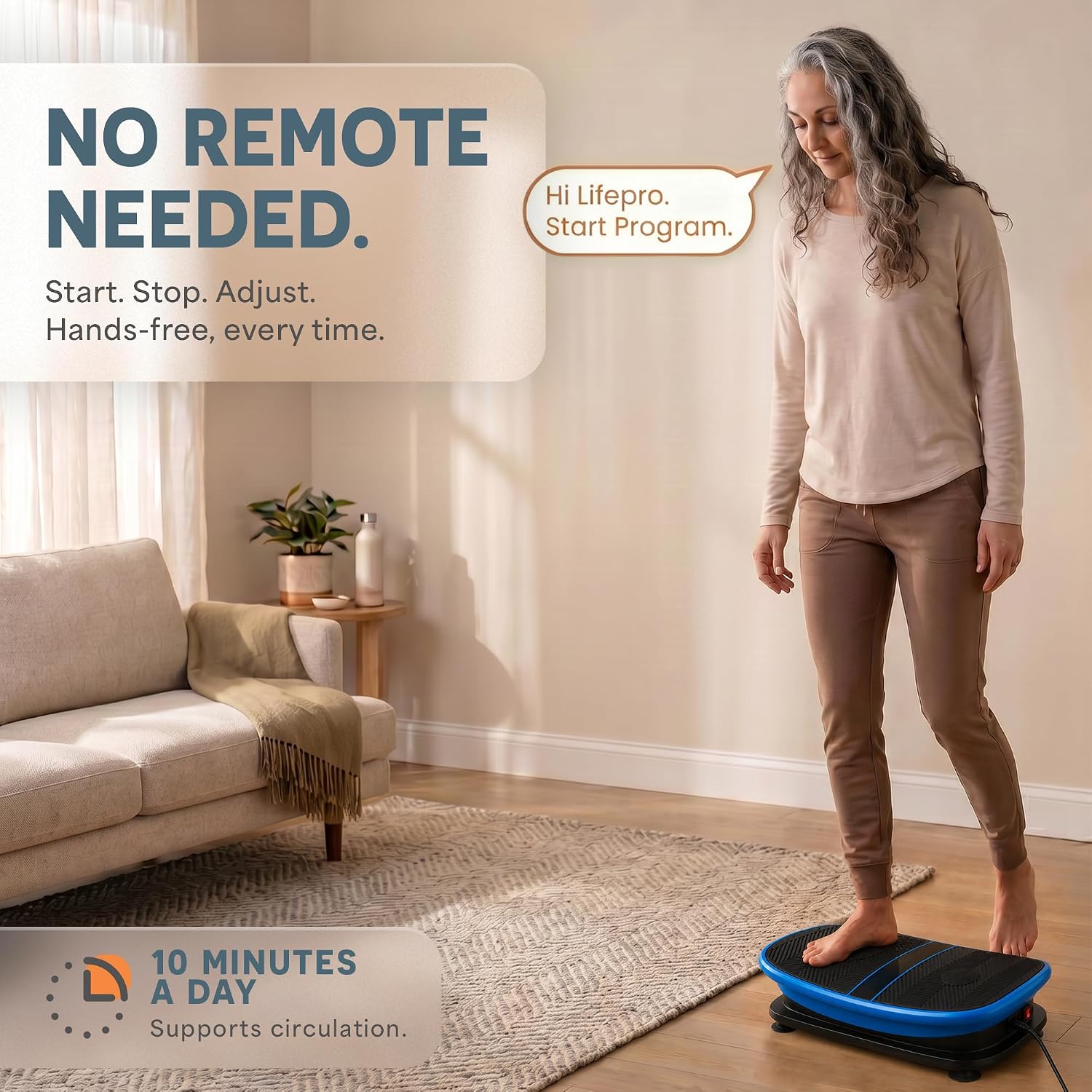 Lifepro Vibra Voice & Thermo Vibration Plate, Voice Control & Optional Heat image 5