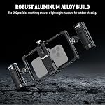 NEEWER Universal Phone Cage Video Rig with Bluetooth Shutter Side Handle Comfort Grips, Smartphone Stabilizer for Video Recording Compatible with iPhone 15 Pro Max 15 Pro Galaxy S24 Ultra, PA009E