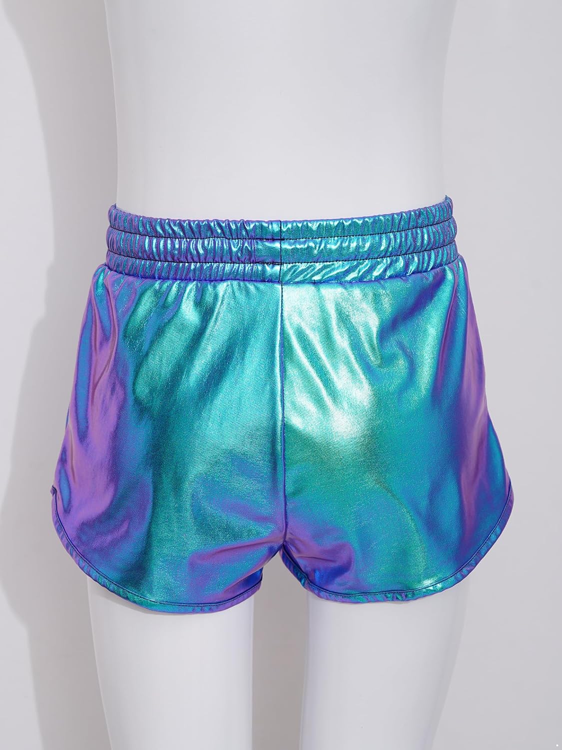 Jhaoyu Girls Metallic Shorts Kids Aged 3-12 Years Sparkle Athletics Dance Booty Shorts Hot Pants