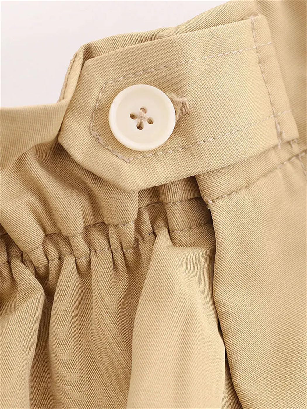 Women's High Waist Zipper Shorts Summer Outdoor Solid Casual Pants Office Ruffle Shorts