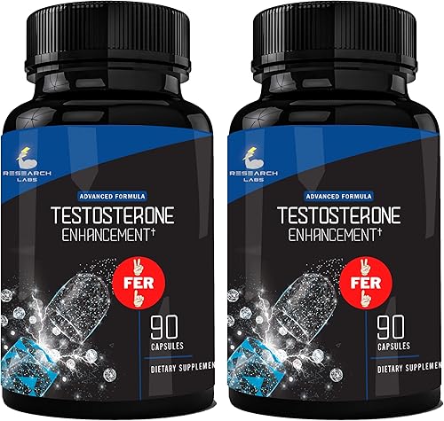 Oferta 2 por 1 Recomendado por Farmacéutico: 180 cápsulas de Potenciador de Testosterona por Research Labs. Aumenta la Energía, Músculo Delgado y