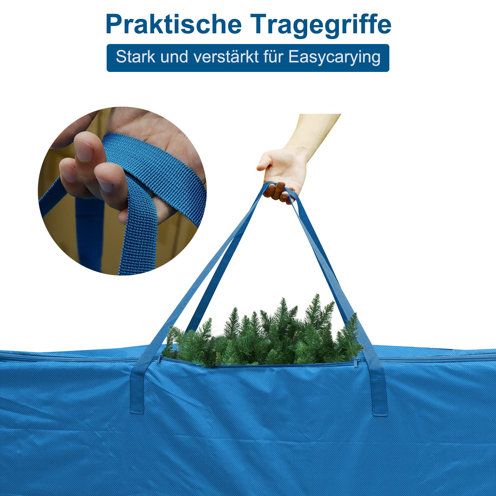 Sac De Rangement Pour Sapin De Noël En Tissu Oxford - 3 Tailles (122x39x55cm, 116x47x51cm, 173x76x51cm) - Imperméable, Poignées Renforcées