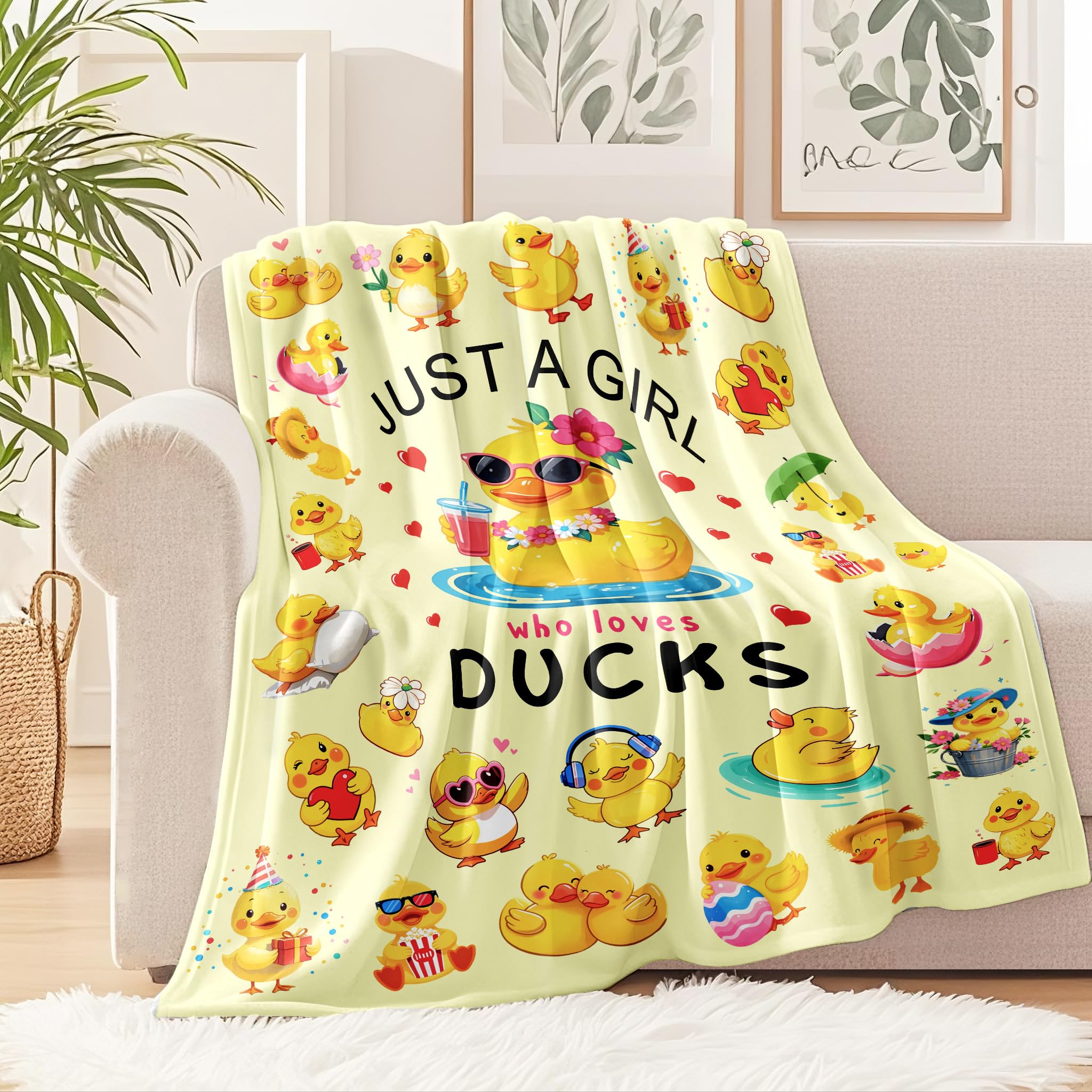 Condition photo showing New/Like New for duck blanket gifts for duck lover ducks themed gifts for women kids adults soft flannel ducks throw blanket 50"x40"