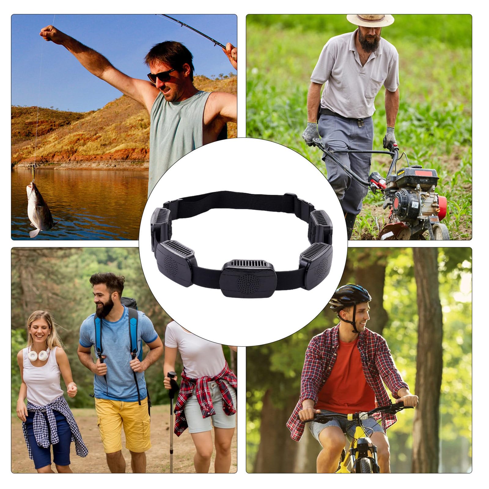 Ventilatore Portatile con Ricarica USB Soluzione Raffreddamento Facile Dispositivo Raffreddamento indossabile per Sport all ' Aperta e spostamenti quotidiani Ventola Ricaricabile Tramite USB