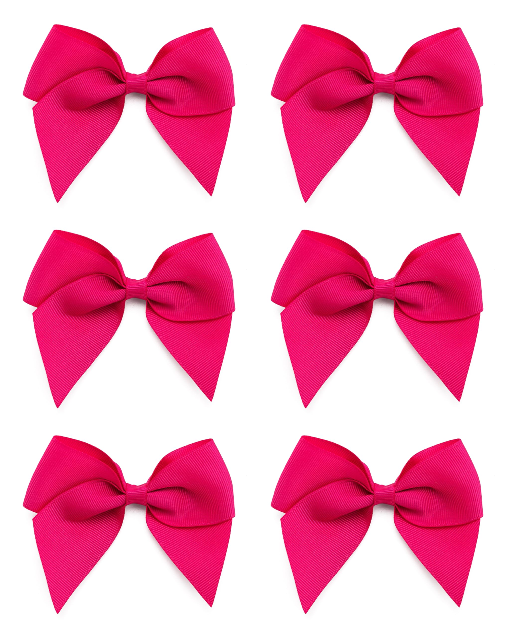 Italian Options Cerise Large Grosgrain Ribbon Bows, Self-Adhesive Fabric Bow Decorations For Gift Wrapping, Hampers, Christmas, Hair Bows, Crafts, Cakes, Crafting Accessories, 6 Pack, 10 Cm