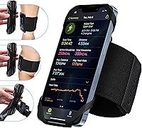 Vista 1 de Cikyner Brazalete para correr, 3 en 1, giratorio de 360° y desmontable, soporte para teléfono deportivo/bicicleta para teléfonos inteligentes