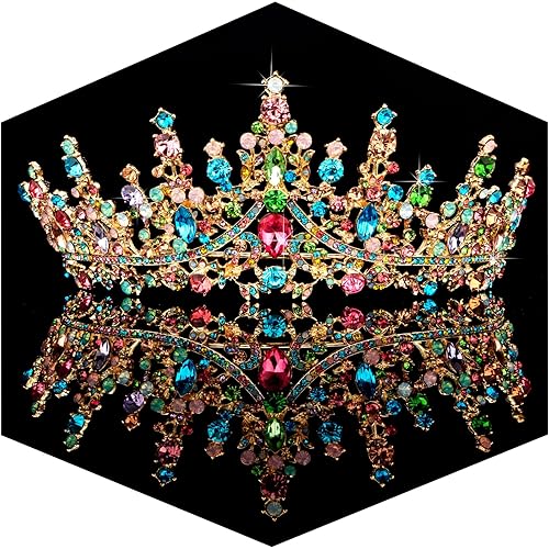 Miniatura 14 de TOBATOBA Tiaras de Cristal para Boda, Coronas de Cumpleaños para Mujeres, Diadema de Corona de Reina Real, Tocados de Princesa Quinceañera