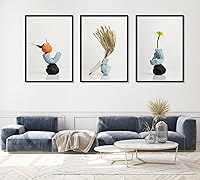 Vista 2 de ELSKER&HOME Marco de 20 x 28 pulgadas, Juego de 3 Marcos para Cuadros Negros, Marco para Póster 20x28 para Montaje Horizontal o Vertical