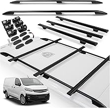CHROMEMASTER | Roof Bars and Roof Rack Compatible with Opel Vivaro L1 S Corto 2019-2022 | Specific Kit for Transportation of Cargo and Luggage on the Roof of the Car | Aluminium