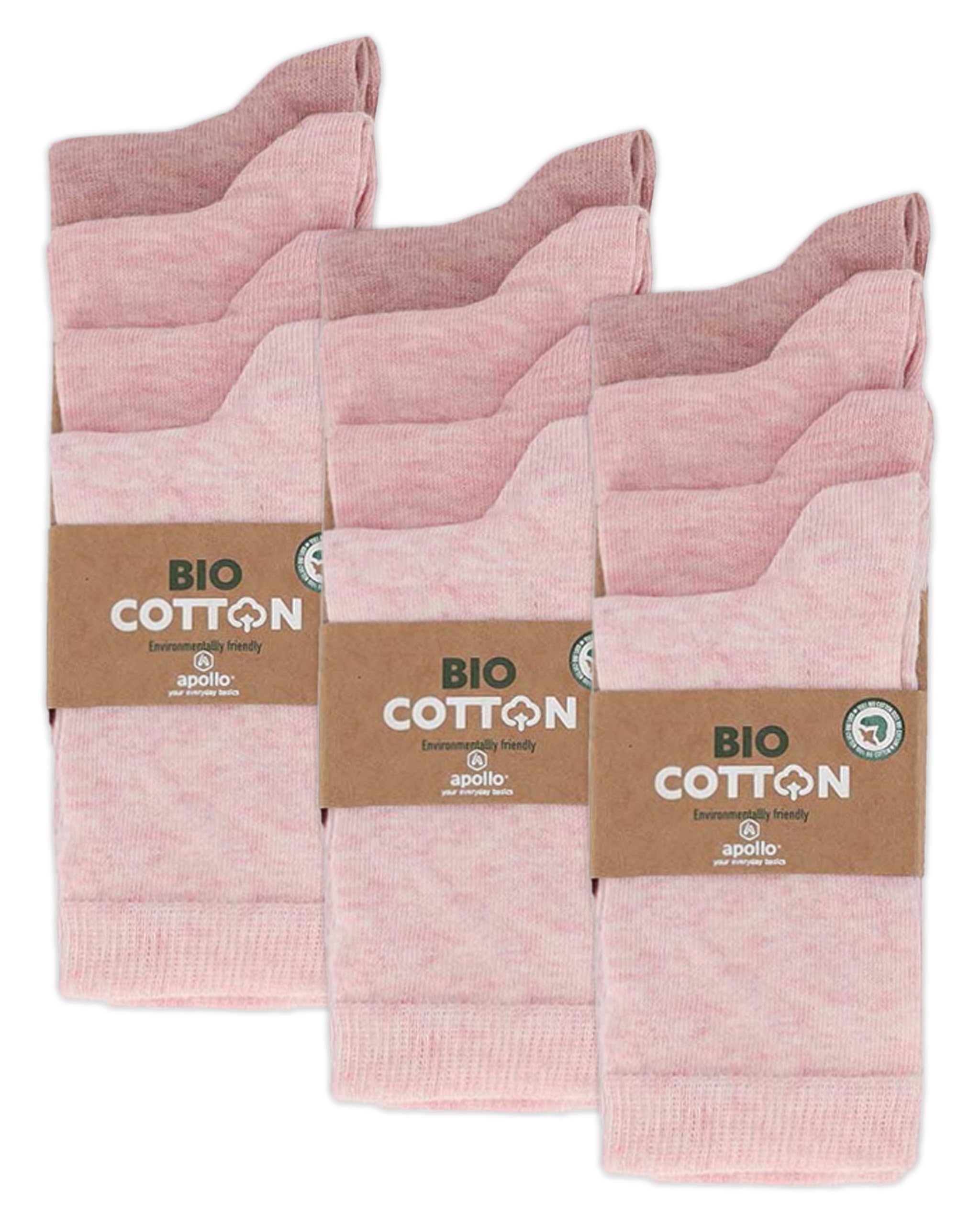 Mehrstrumpf Boys 12 Pairs (Multi-Pink) 8/12 Pairs Children's 100% Organic Cultivation Socks & Girls Without Seam (Model: Biolivia), 23-26