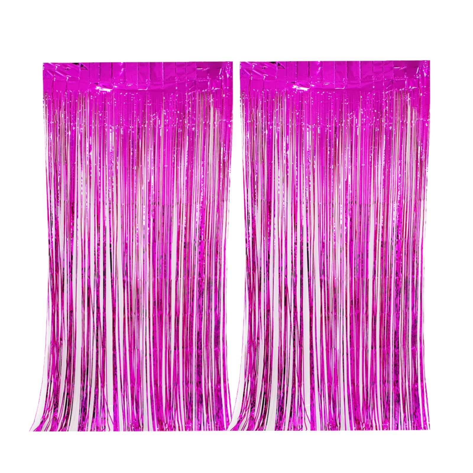 4 Tende Metalliche Feste Oro Rosa Frangia Tende Festa Brillantini per Decorazioni, Tenda Tinsel per Feste Compleanni, Frange Sfondo per Baby Shower Matrimoni Natalizie Photo Wall Contesto (1x2,5m