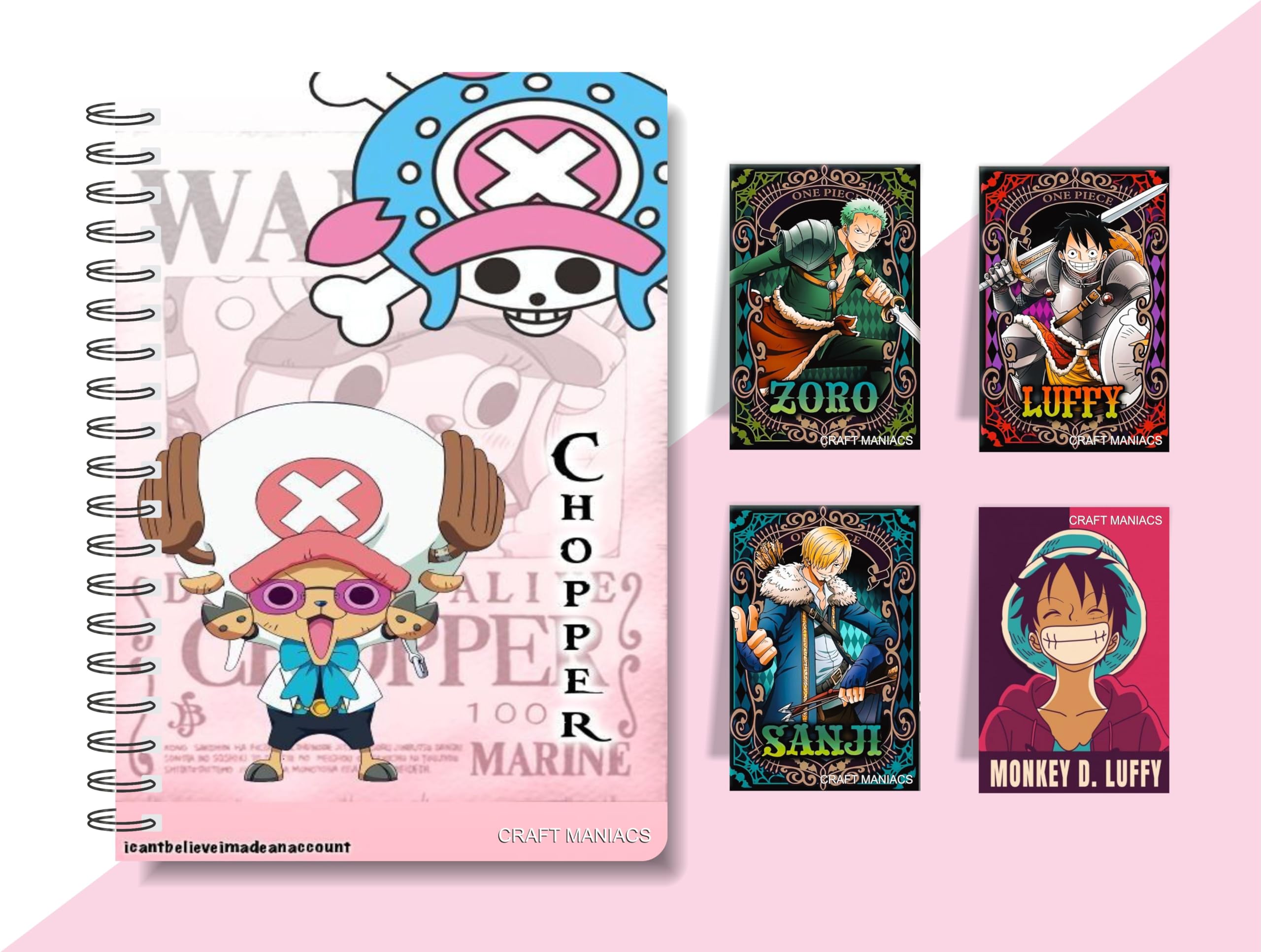 CRAFT MANIACS ONE Piece Monkey D Luffy Chopper Wanted Cutest Pink
