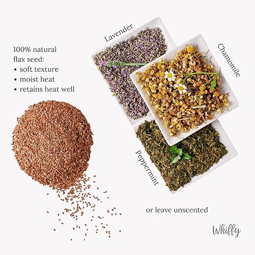 Miniatura 2 de Almohadilla térmica para microondas para cuello y hombros, envoltura térmica, paquete frío y caliente, semillas de lino, perfumadas sin perfume,