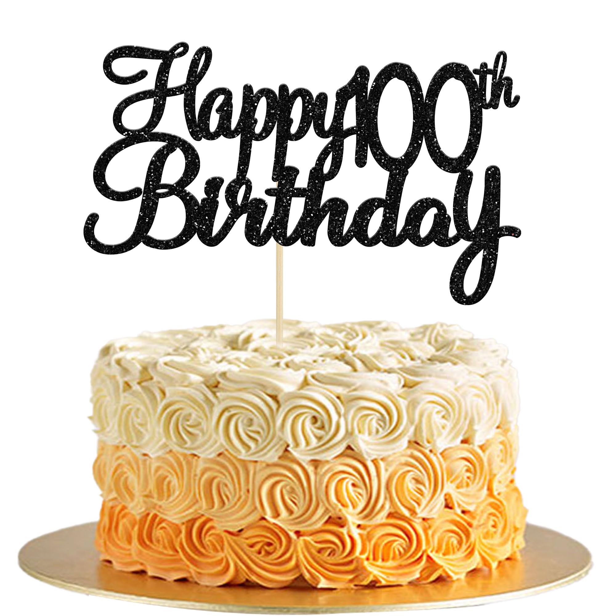 Gyufise 8. Geburtstag Kuchenaufsatz – Glitzernd, „Happy 8th Birthday“ Aus 300g Karton, Einseitig Bedruckt, Inkl. Zahnstocher – Party-Deko Für Cupcakes & Torten