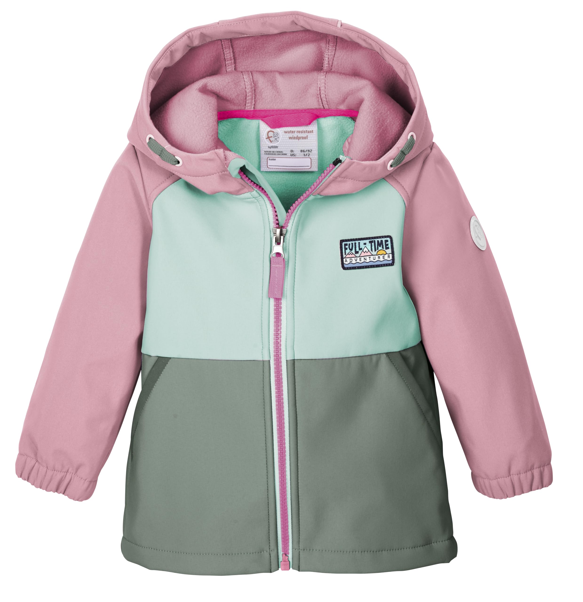 first instinct by killtec Unisex Kinder Fios 13 Mns Sftshll Jckt Softshelljacke/Outdoorjacke mit Kapuze
