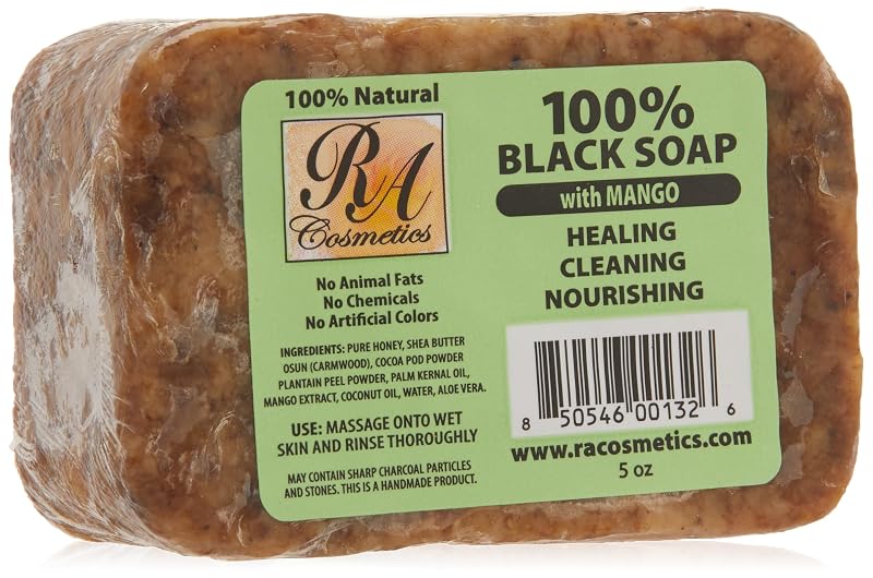 Sabonete em barra preto africano RA COSMETICS com extrato de manga, 141 g